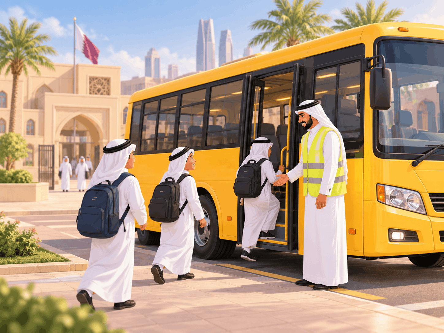 خدمة حافلات المدرسة