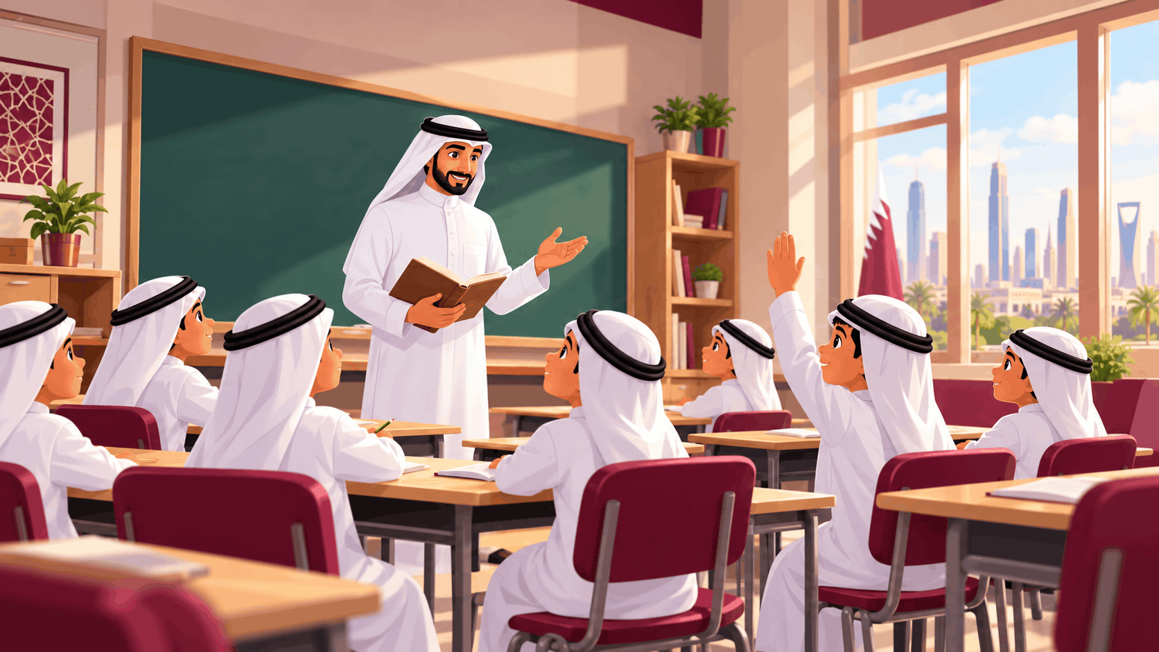 البيئة التعليمية في مدرسة عثمان بن عفان